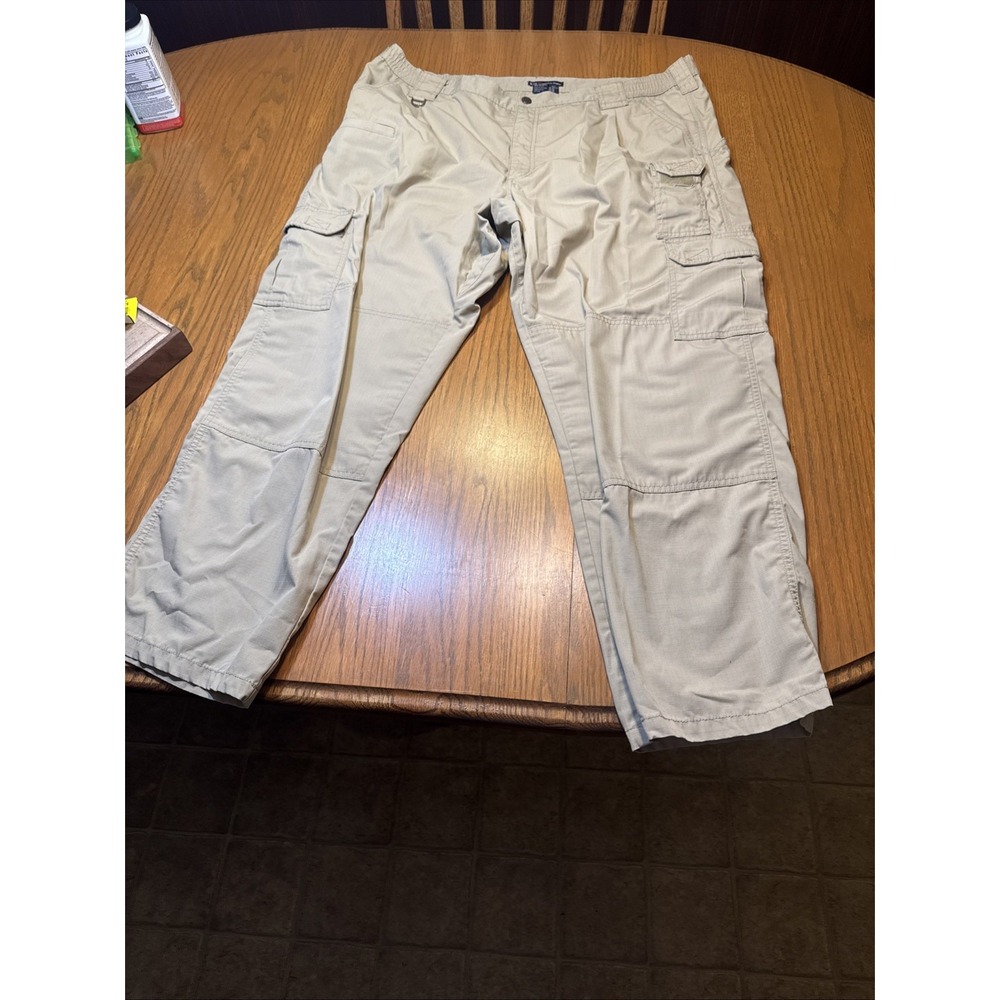 5.11 Tactical Taclite Pro Ripstop Cargo Pants, Tan 42x30 Hunting Fishing Camp ❤️